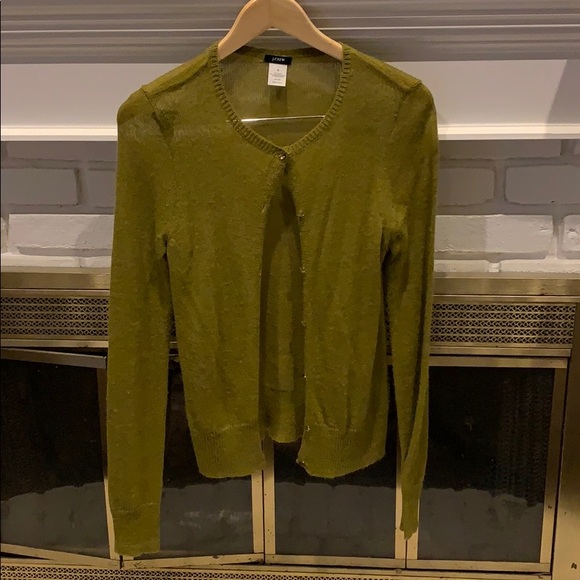 J. Crew Sweaters - J Crew NWOT olive green alpaca wool blend sweater